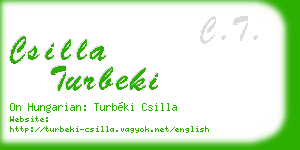 csilla turbeki business card
